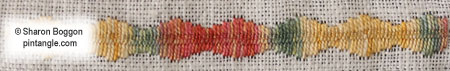 hand embroidered sampler band