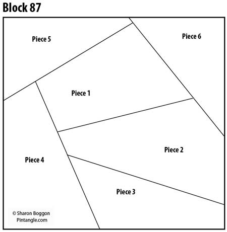 Crazy quilt block 87 free pattern