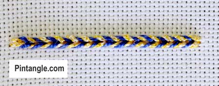 Double Whipped Chain stitch step 4