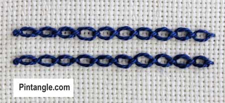 Interlaced Cable Chain step 1