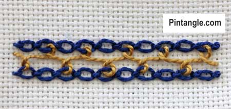 Interlaced Cable Chain step 6