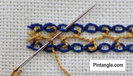 Interlaced Cable Chain step 8