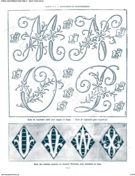 free Monograms for Hand Embroidery 5