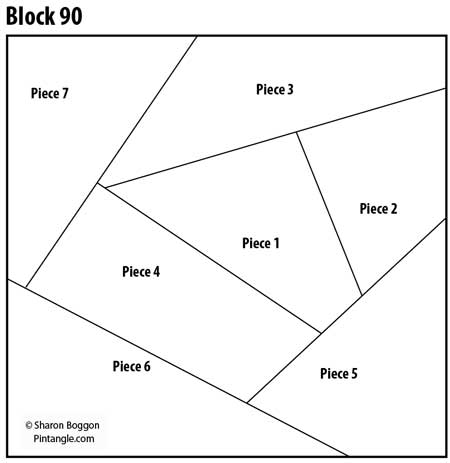 Crazy quilt block 90 pattern