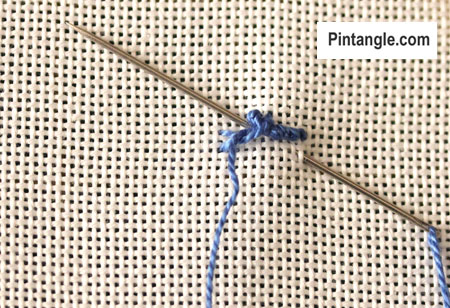 Vandyke bullion stitch step 4