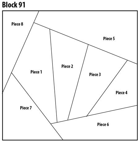 Crazy quilt block 91 pattern