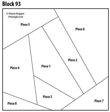 Crazy Quilt Block 93 pattern