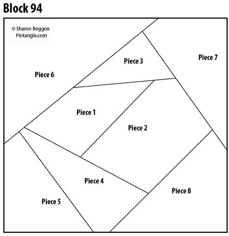 Crazy Quilt Block 94 pattern