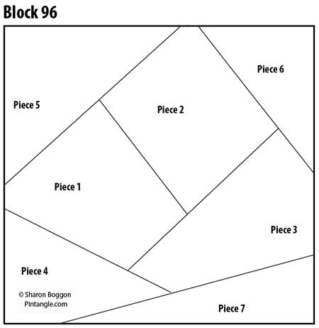 Crazy quilt block 96 Pattern