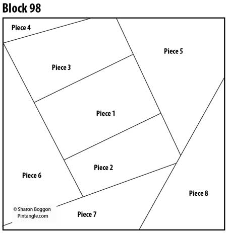 Crazy Quilt Block 98 pattern
