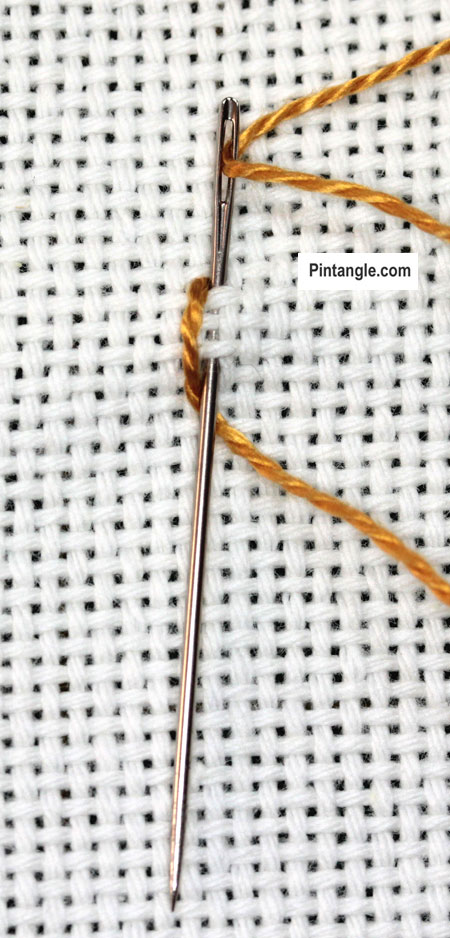 How to hand embroider Alternating Double Chain Stitch