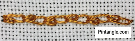 Alternating Double Chain Stitch step by step 5