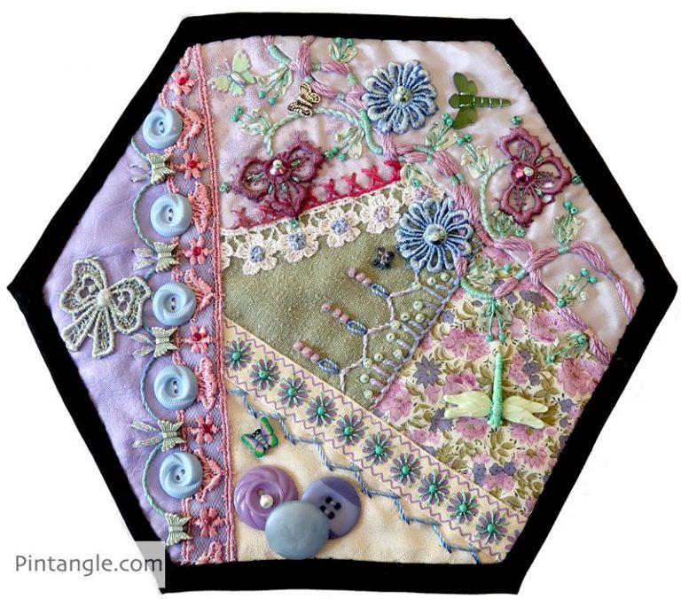 2020 crazy quilt block 11 Pintangle