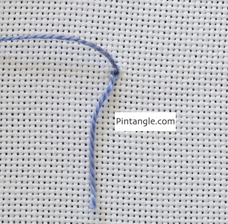 How to start embroidery without a Knot 3