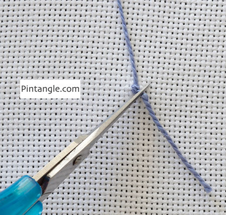 How to start embroidery without a Knot 5