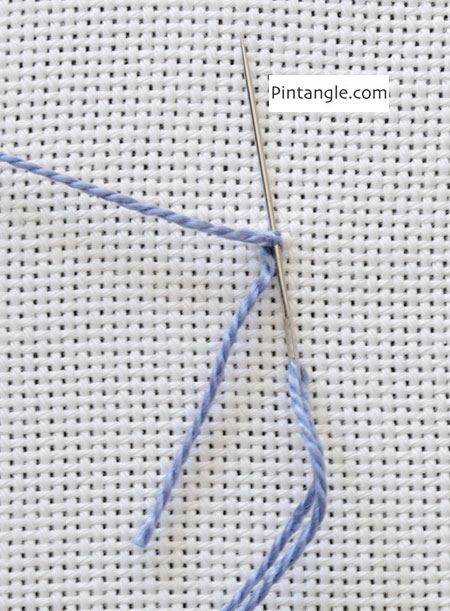 How to start embroidery without a Knot 4