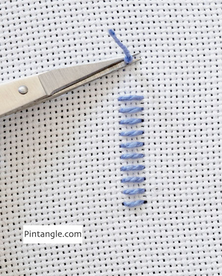 How to start embroidery without a Knot 10