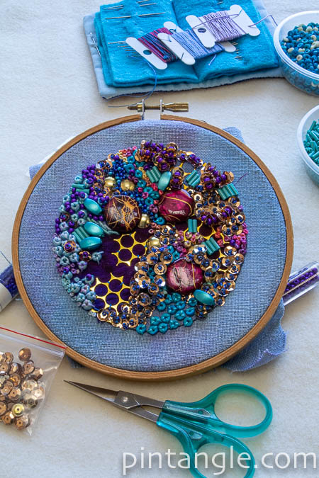 stitched beads,sequins and hand embroidery