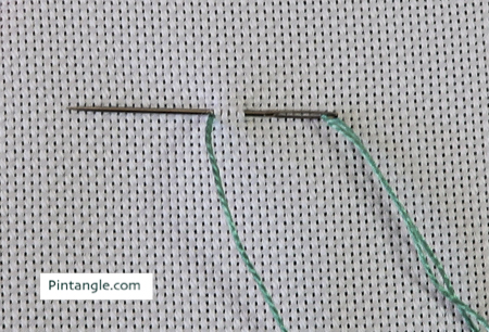 Back Stitched Herringbone step 1