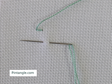 Back Stitched Herringbone step 3