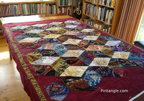 Quilt on the table