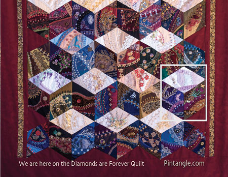 Tumbling block 18 position on the Diamonds are Forever Quilt