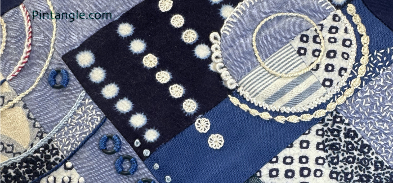 Blue tote bag detail 2