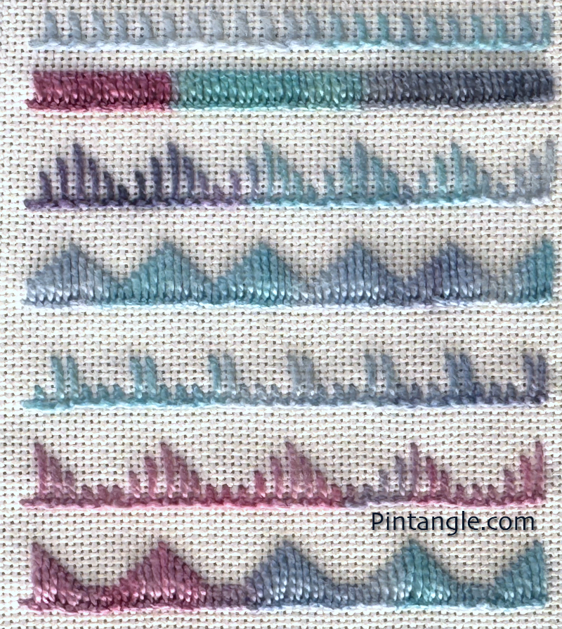 Adapting stitches Buttonhole sample