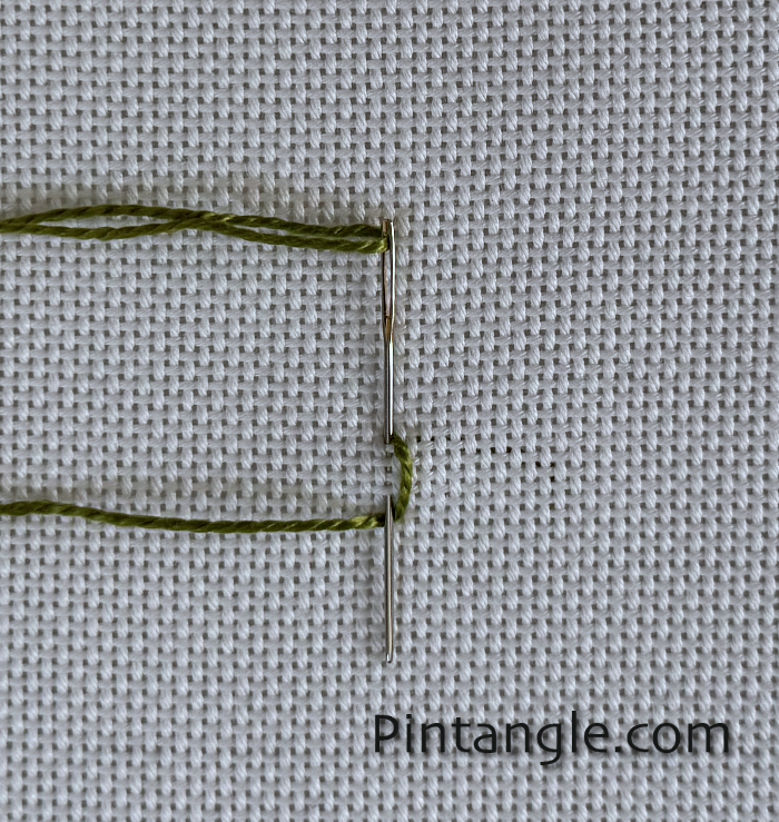 Reverse chain stitch step 1