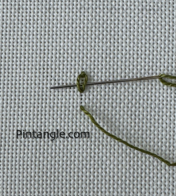 Reverse chain stitch step 3