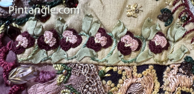Brazilian embroidery - pansies